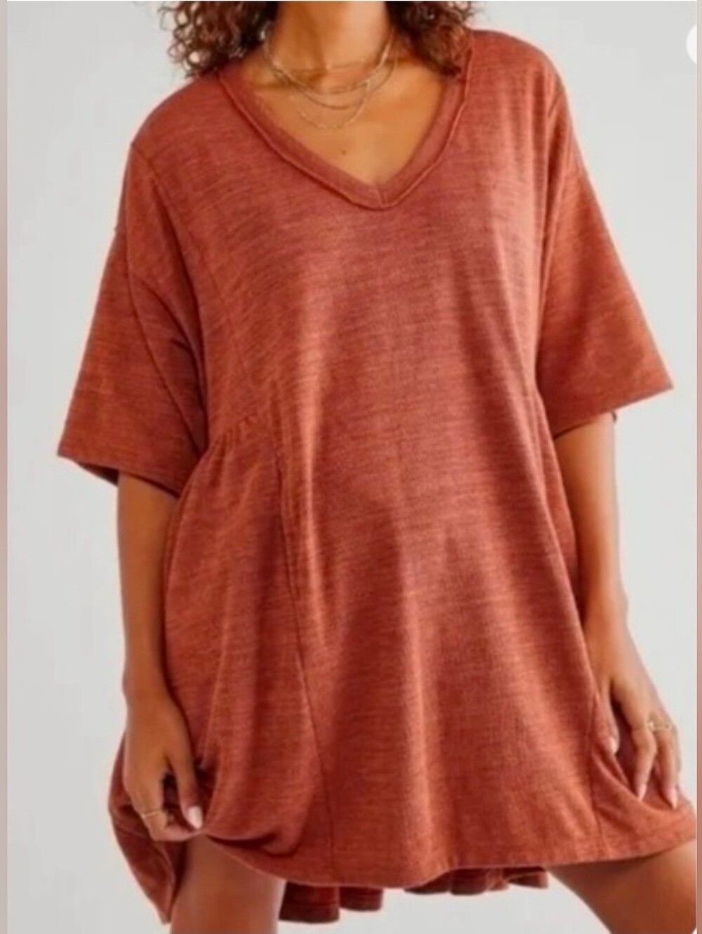 FP Beach | NWT Beach Rust Babydoll Dress Size Small